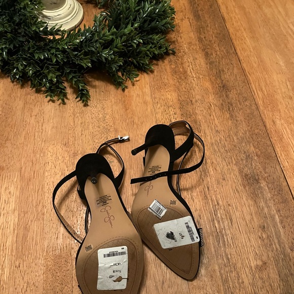 Black and rhinestone Jessica Simpson heels - Picture 4 of 4